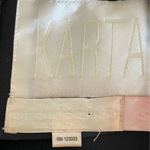 Karta Vintage Black Belted Jewel Adorned Tunic size Small - Picture 6 of 6